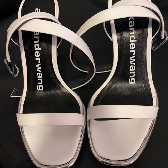 Alexander Wang Cady Leather Heels White - Picture 2 of 5